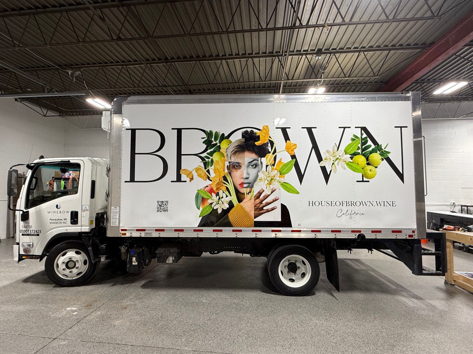 Brown Box Truck Wrap
