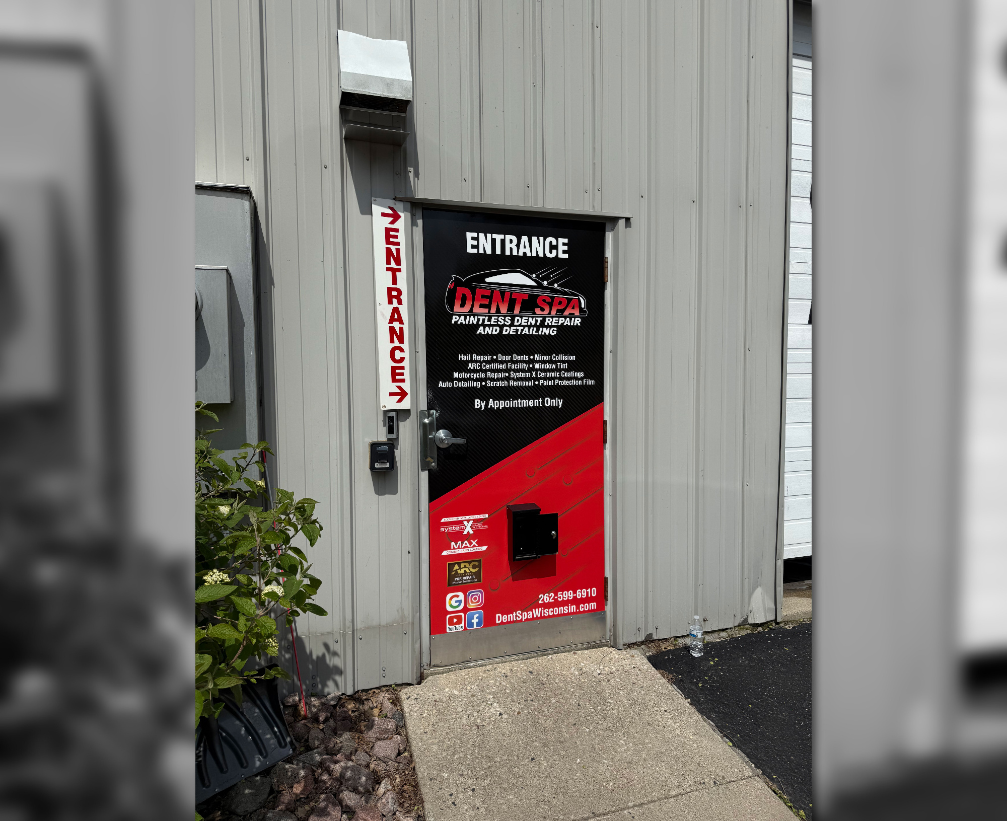 Dent Spa Door Wrap