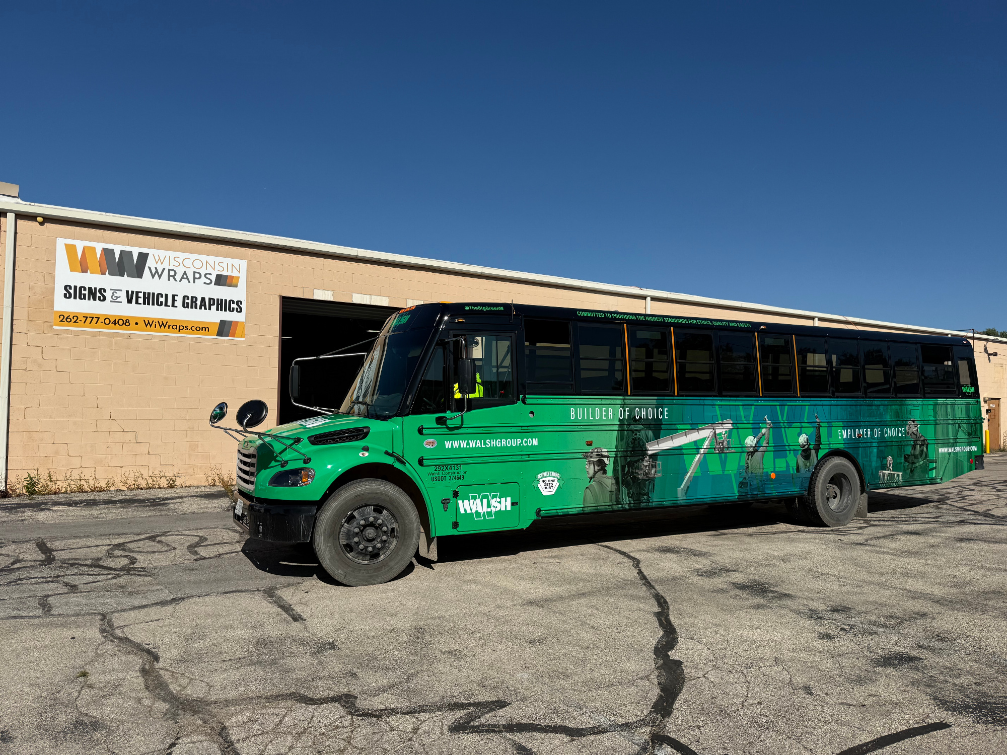 Walsh Construction Bus Wrap